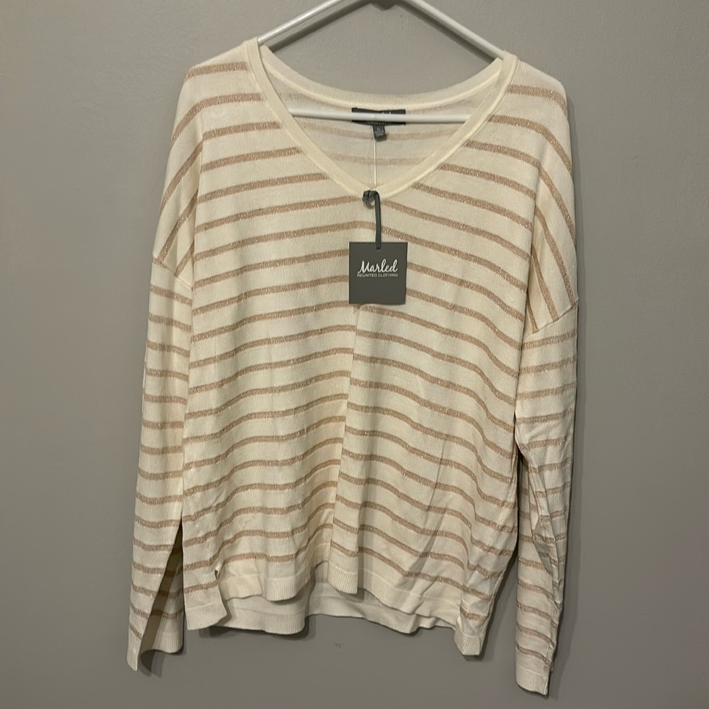 marled thin sweater